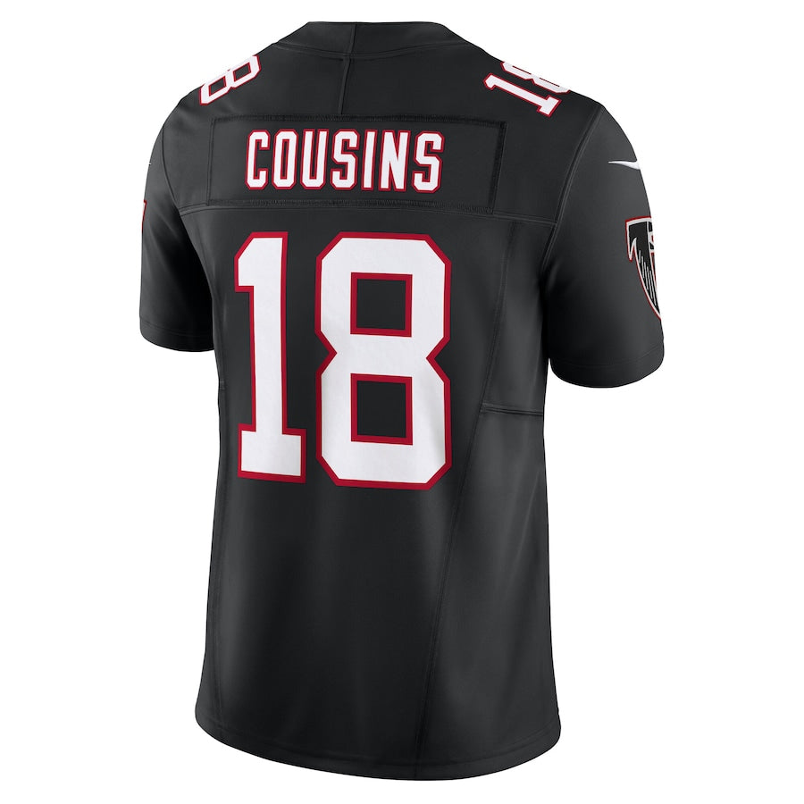 Parkc A.Falcons #18 Kirk Cousins Player Black Vapor F.U.S.E. Limited Home Game Stitched Jerseys