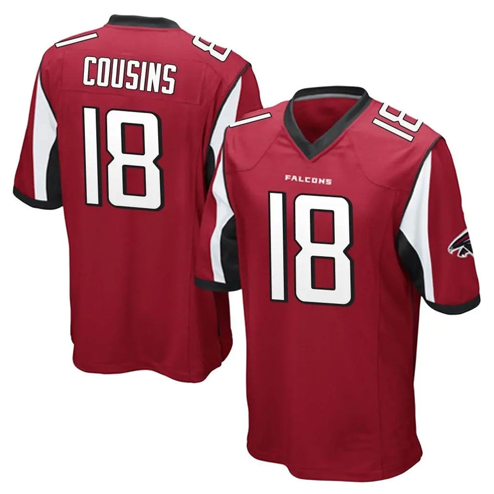 Parkc A.Falcons #18 Kirk Cousins Player Red Color Vapor Home Game Stitched Jerseys
