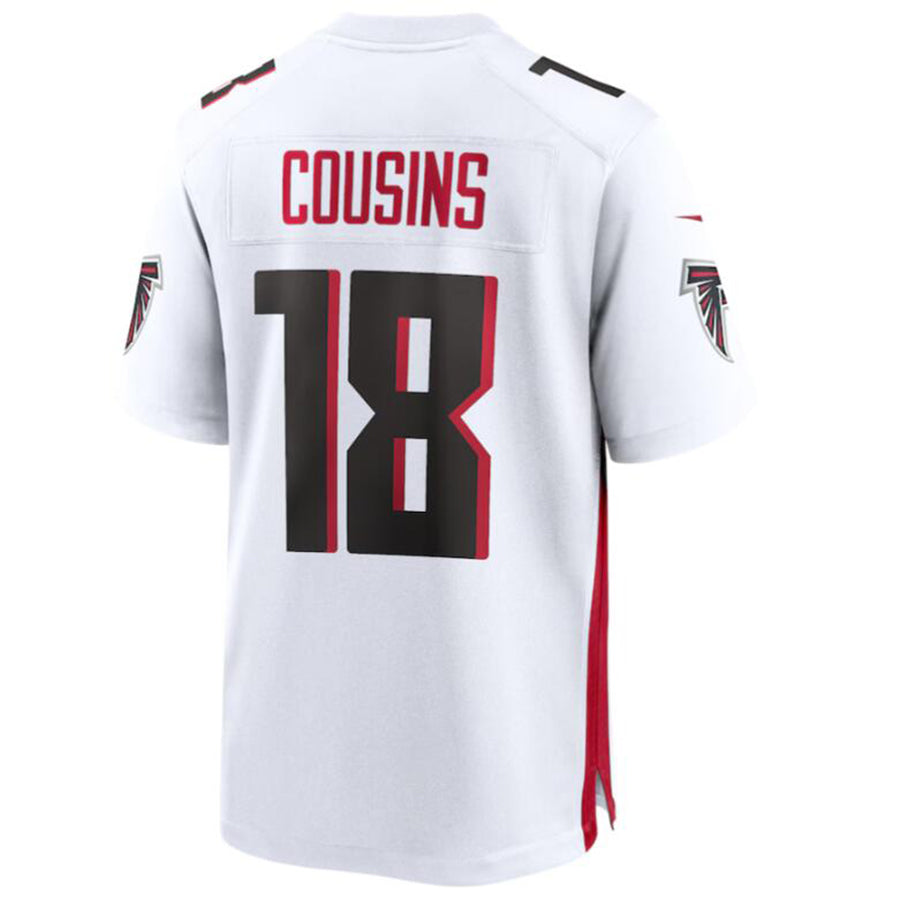 Parkc A.Falcons #18 Kirk Cousins Player White Home Game Stitched Jerseys