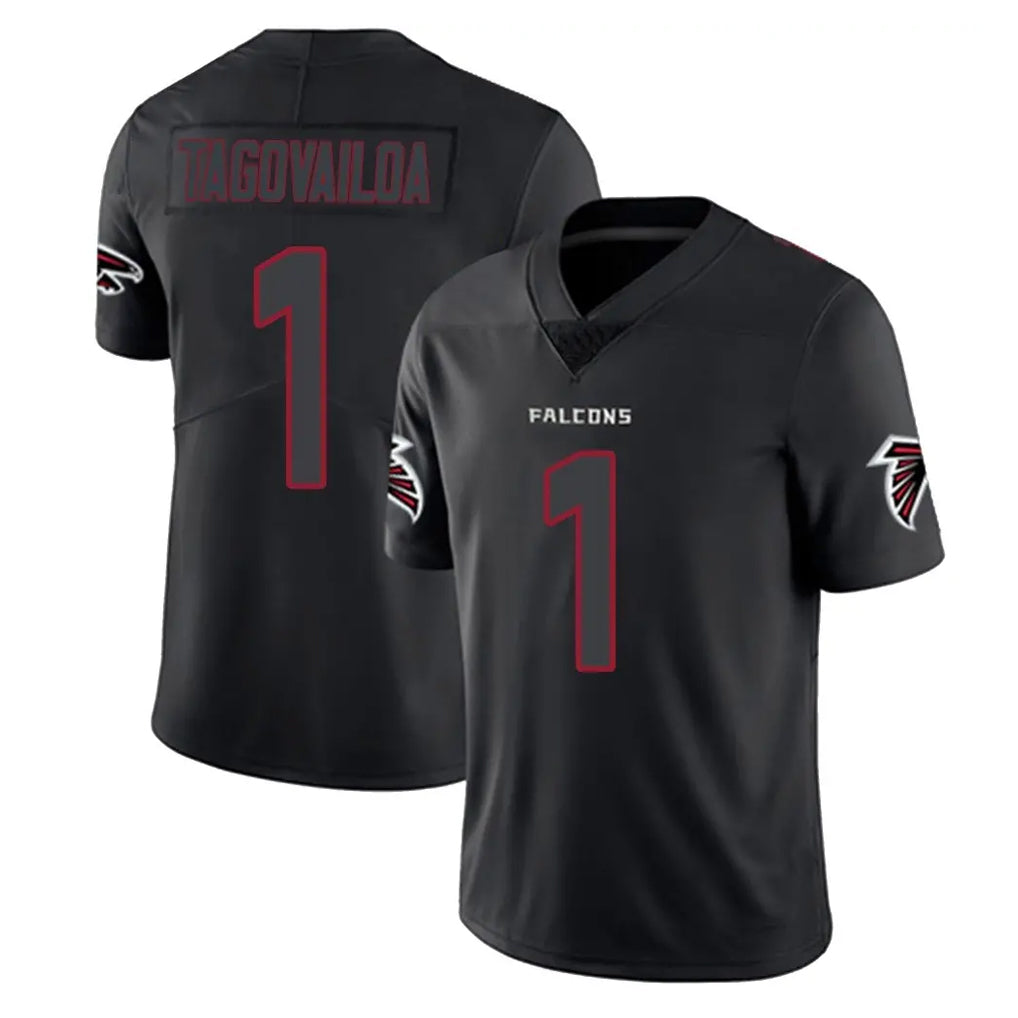 Parkc A.Falcons #1 Tua Tagovailoa Player Black Impact Limited Game Stitched Jerseys