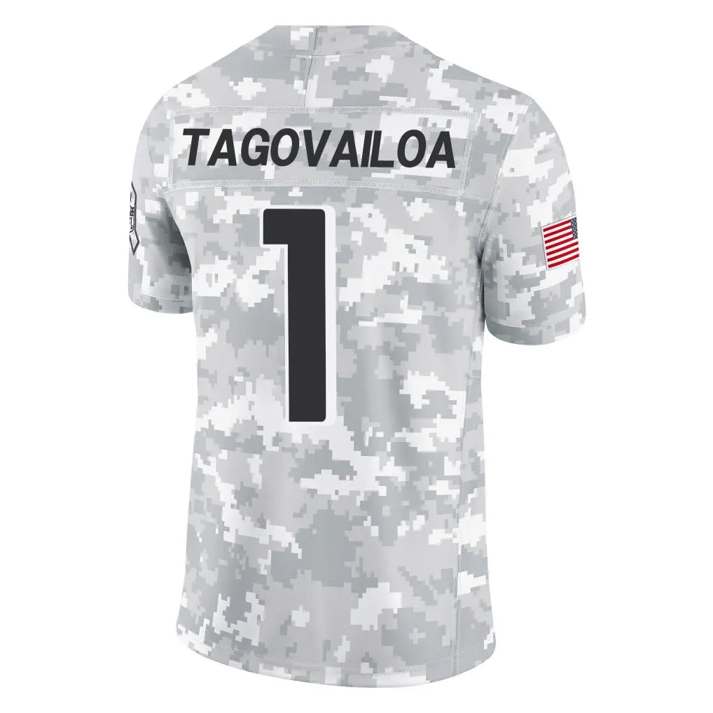 Parkc A.Falcons #1 Tua Tagovailoa Player Camo Salute to Service Limited Stitched Jerseys
