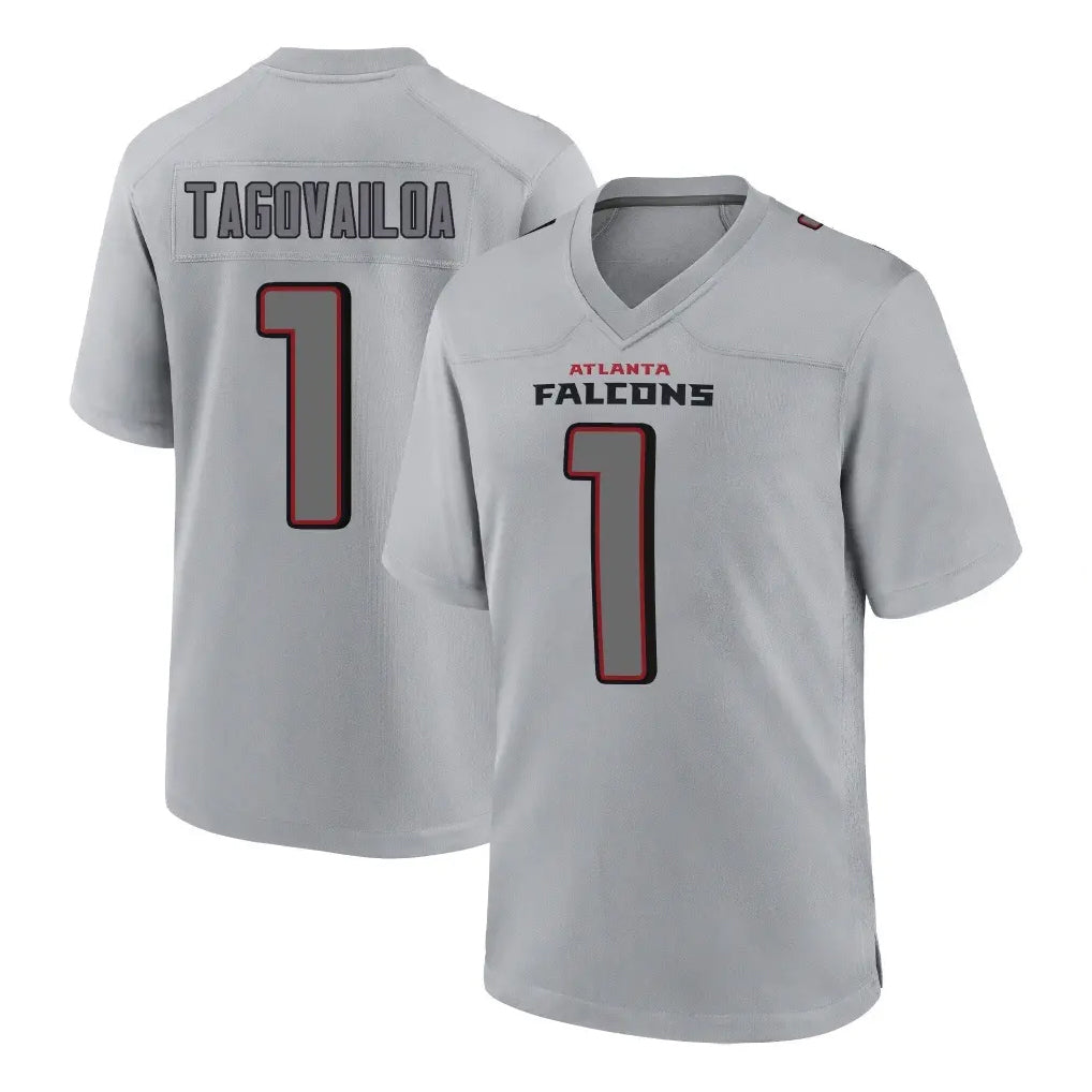 Parkc A.Falcons #1 Tua Tagovailoa Player Gray Fashion Home Game Stitched Jerseys