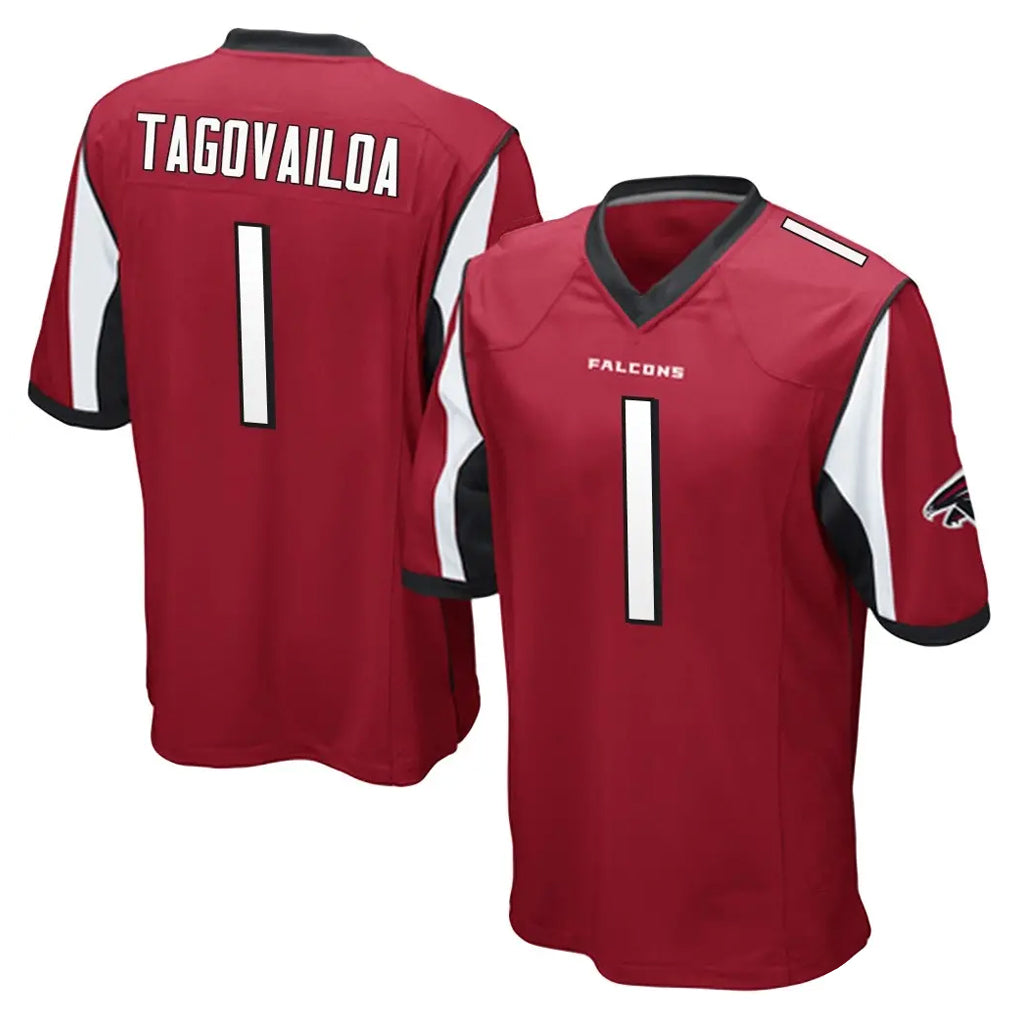 Parkc A.Falcons #1 Tua Tagovailoa Player Red Color Vapor Home Game Stitched Jerseys