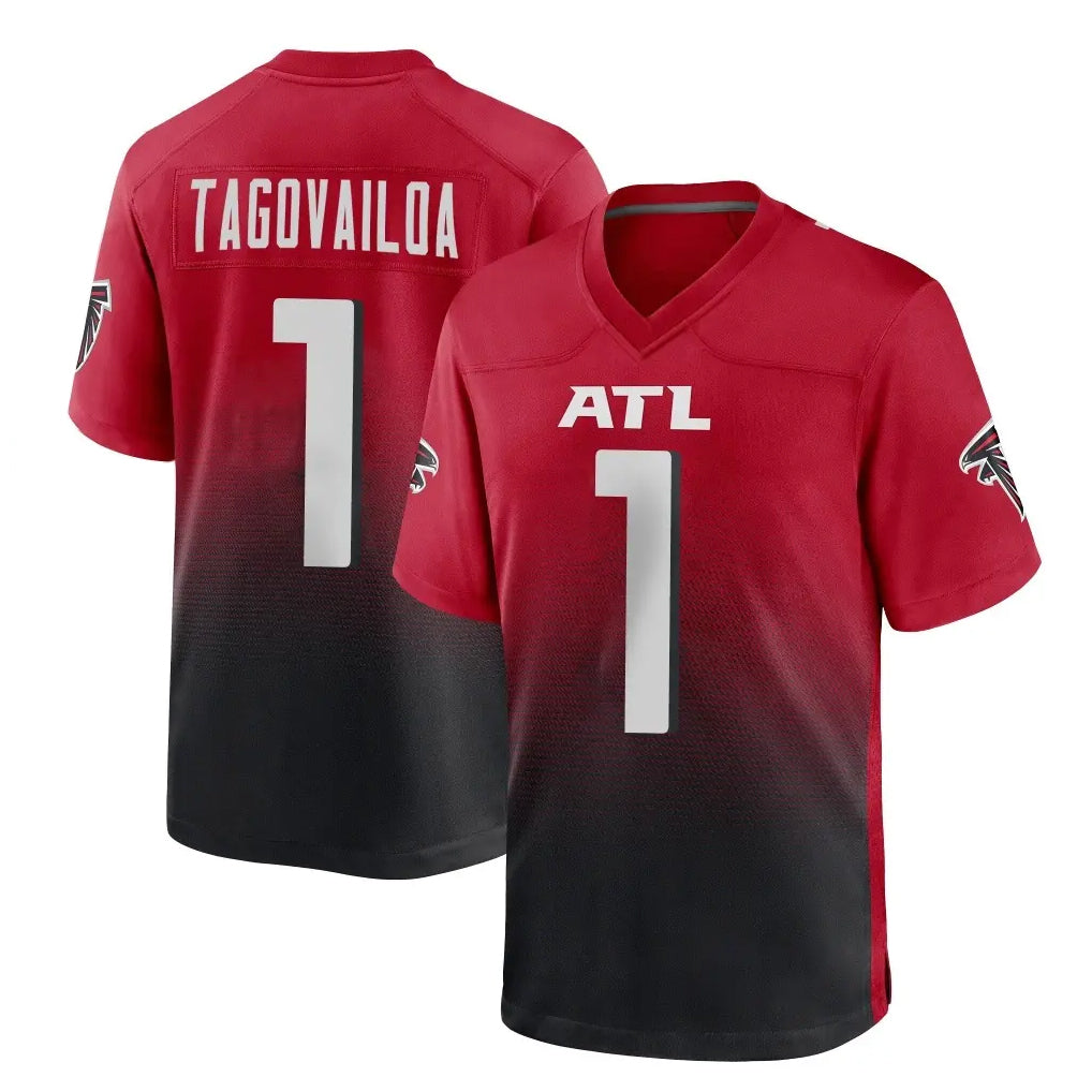 Parkc A.Falcons #1 Tua Tagovailoa Player Red Home Game Stitched Jerseys