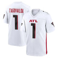 Parkc A.Falcons #1 Tua Tagovailoa Player White Home Game Stitched Jerseys
