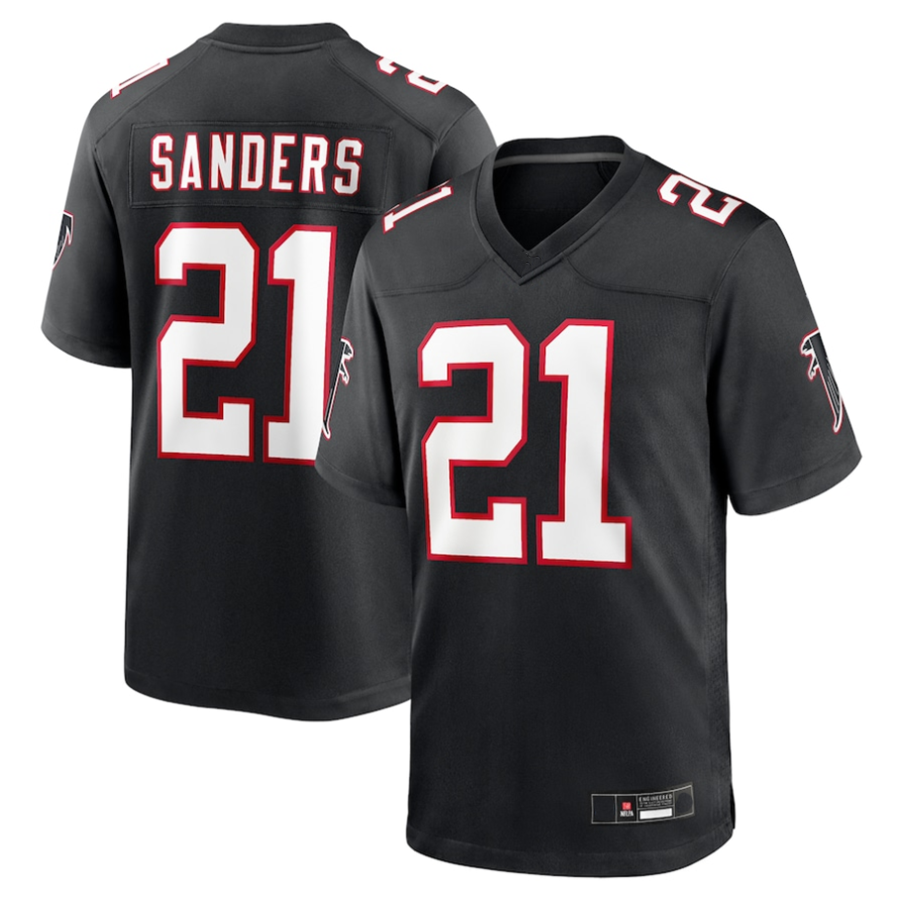 Parkc A.Falcons #21 Deion Sanders Black Player Game Stitched Jerseys