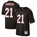 Parkc A.Falcons #21 Deion Sanders Mitchell & Ness Black 1992 Retired Player Replica Stitched Jerseys