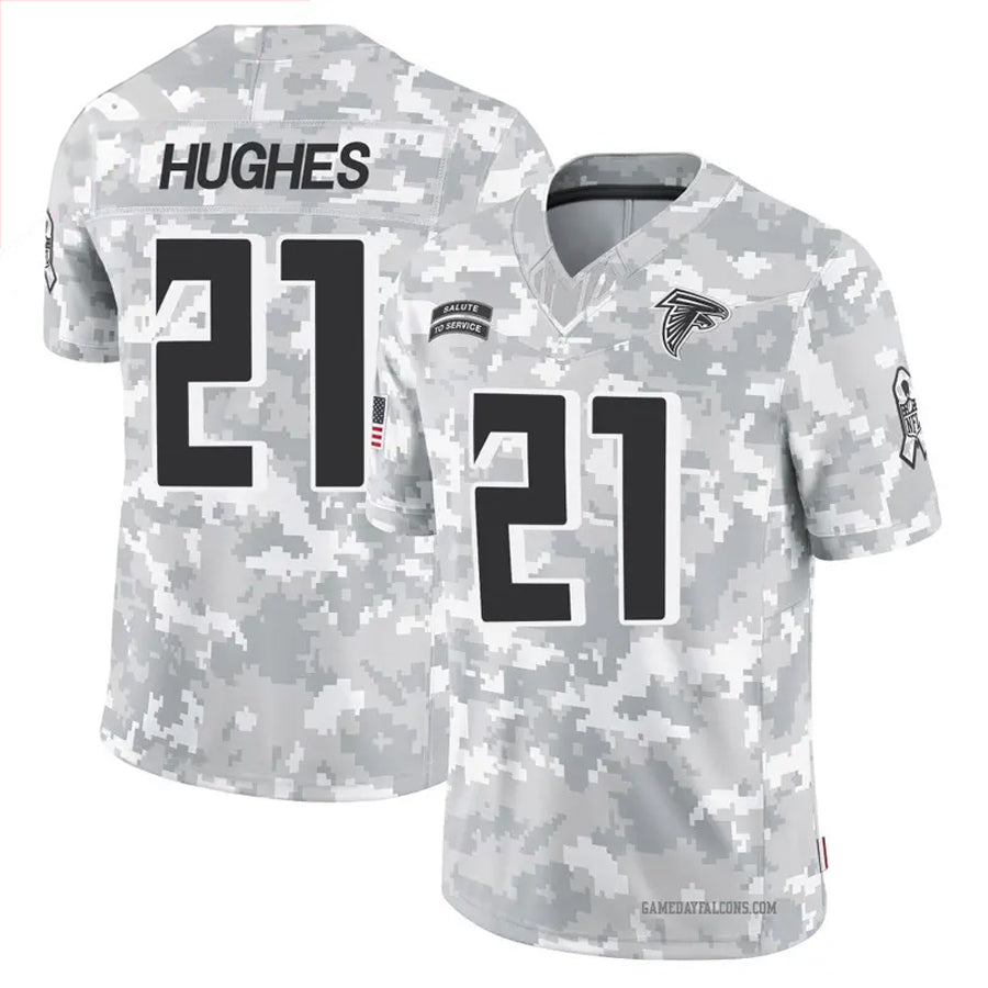 Parkc A.Falcons #21 Mike Hughes Player Arctic Camo Salute to Service Limited Stitched Jerseys