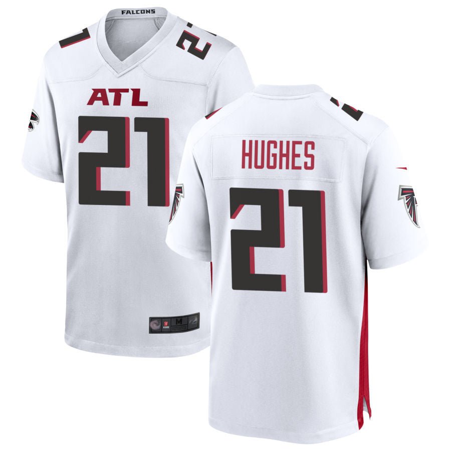 Parkc A.Falcons #21 Mike Hughes Player White Home Game Stitched Jerseys