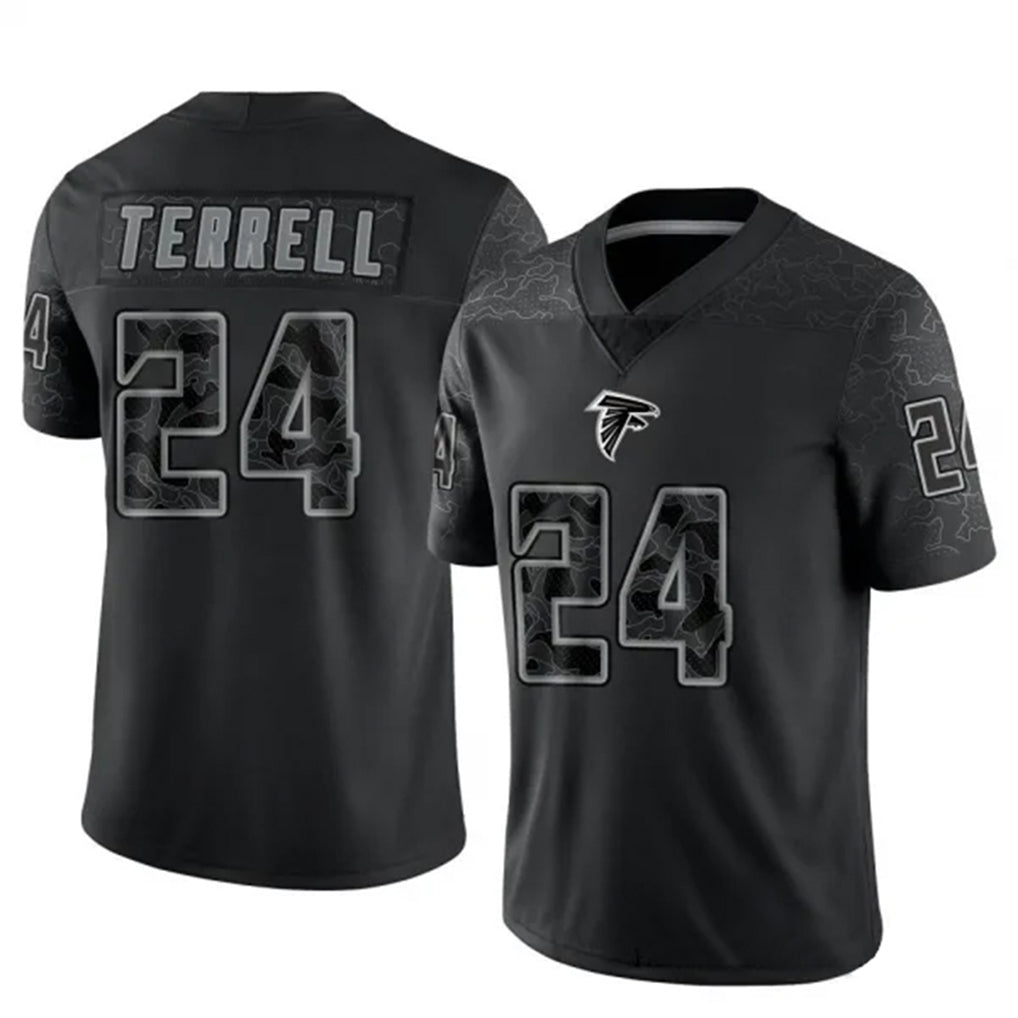 Parkc A.Falcons #24 A.J. Terrell Jr. Player Black RFLCTV Limited Stitched Jerseys