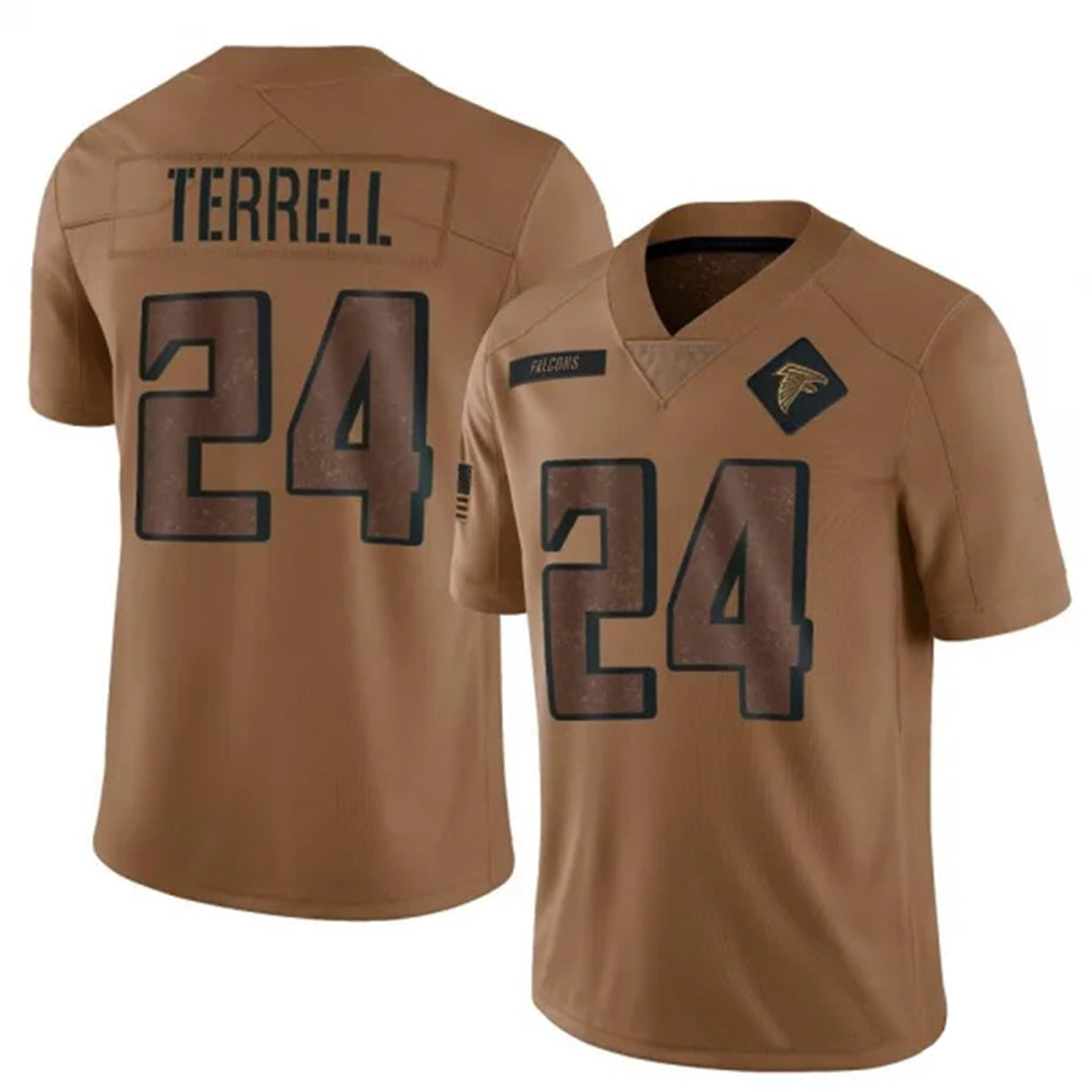 Parkc A.Falcons #24 A.J. Terrell Jr. Player Brown Salute To Service Limited Stitched Jerseys