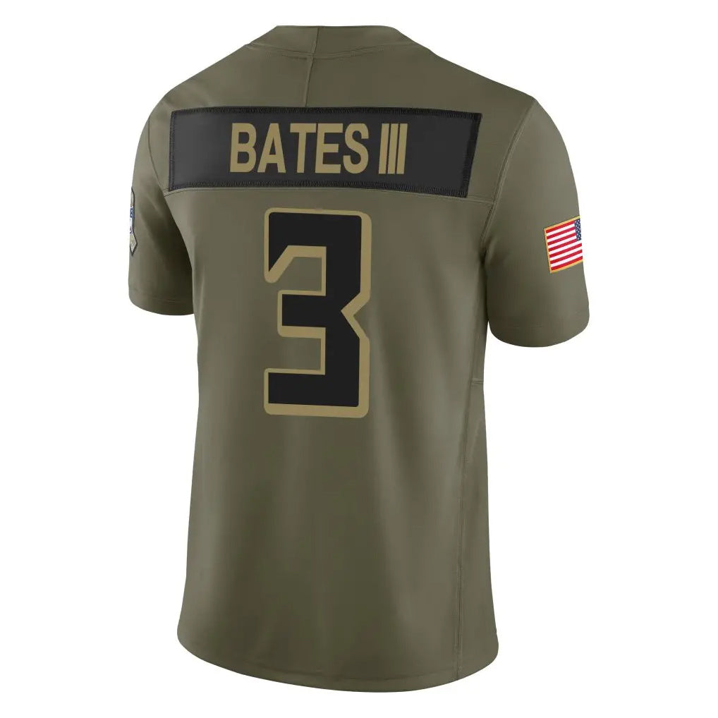 Parkc A.Falcons #3 Jessie Bates III Player Olive Salute To Service Limited Home Game Stitched Jerseys