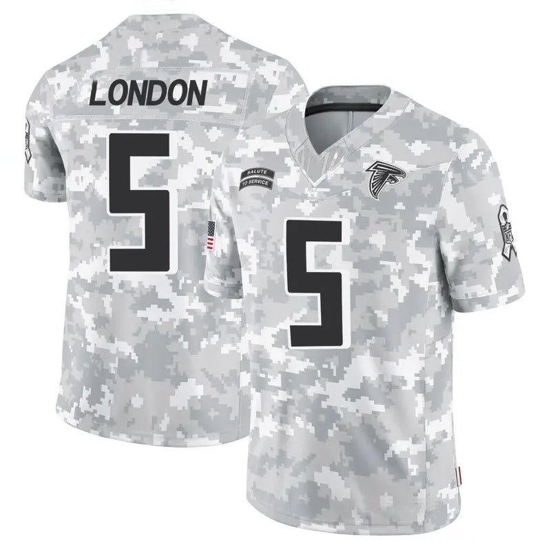 Parkc A.Falcons #5 Drake London Player Arctic Camo Salute to Service Limited Stitched Jerseys