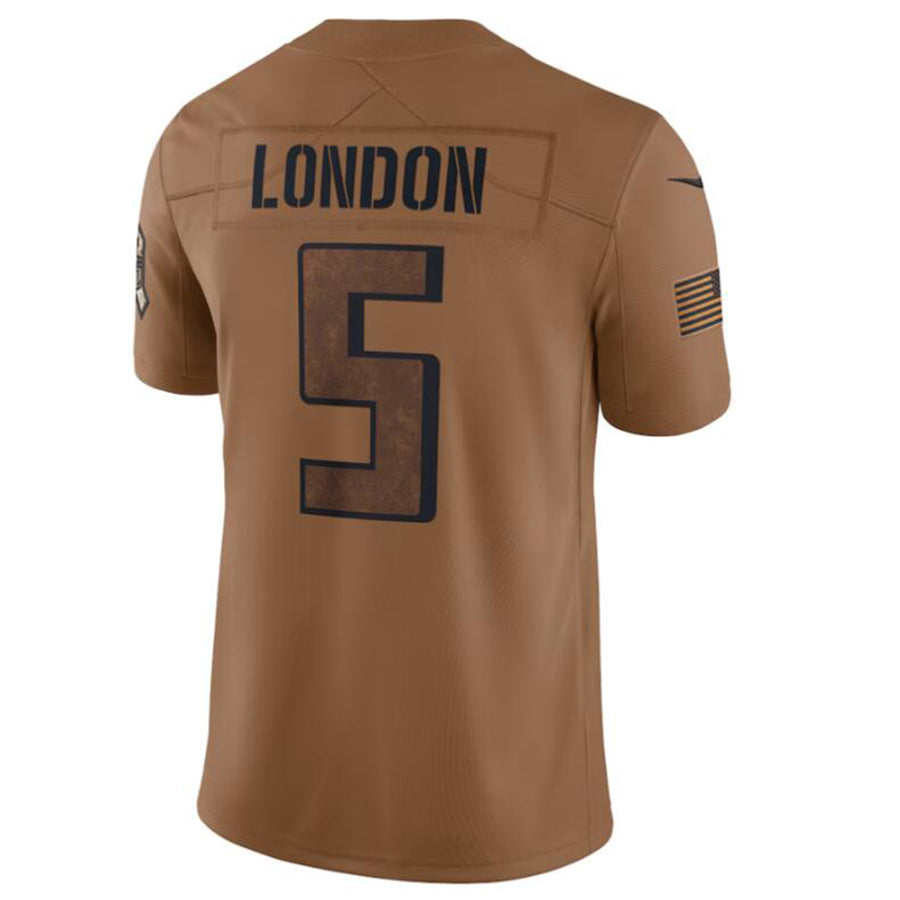 Parkc A.Falcons #5 Drake London Player Brown Salute To Service Limited Stitched Jerseys