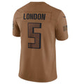 Parkc A.Falcons #5 Drake London Player Brown Salute To Service Limited Stitched Jerseys
