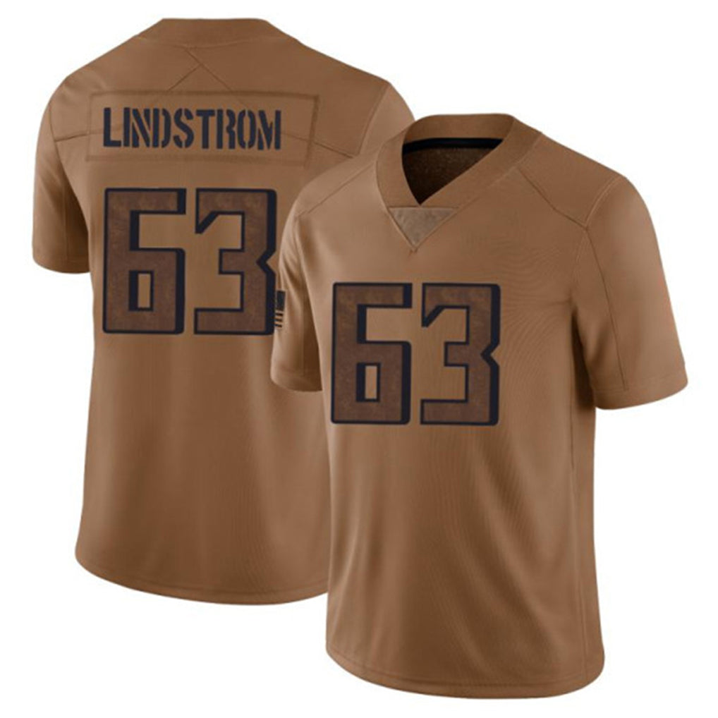 Parkc A.Falcons #63 Chris Lindstrom Player Brown Salute To Service Limited Stitched Jerseys