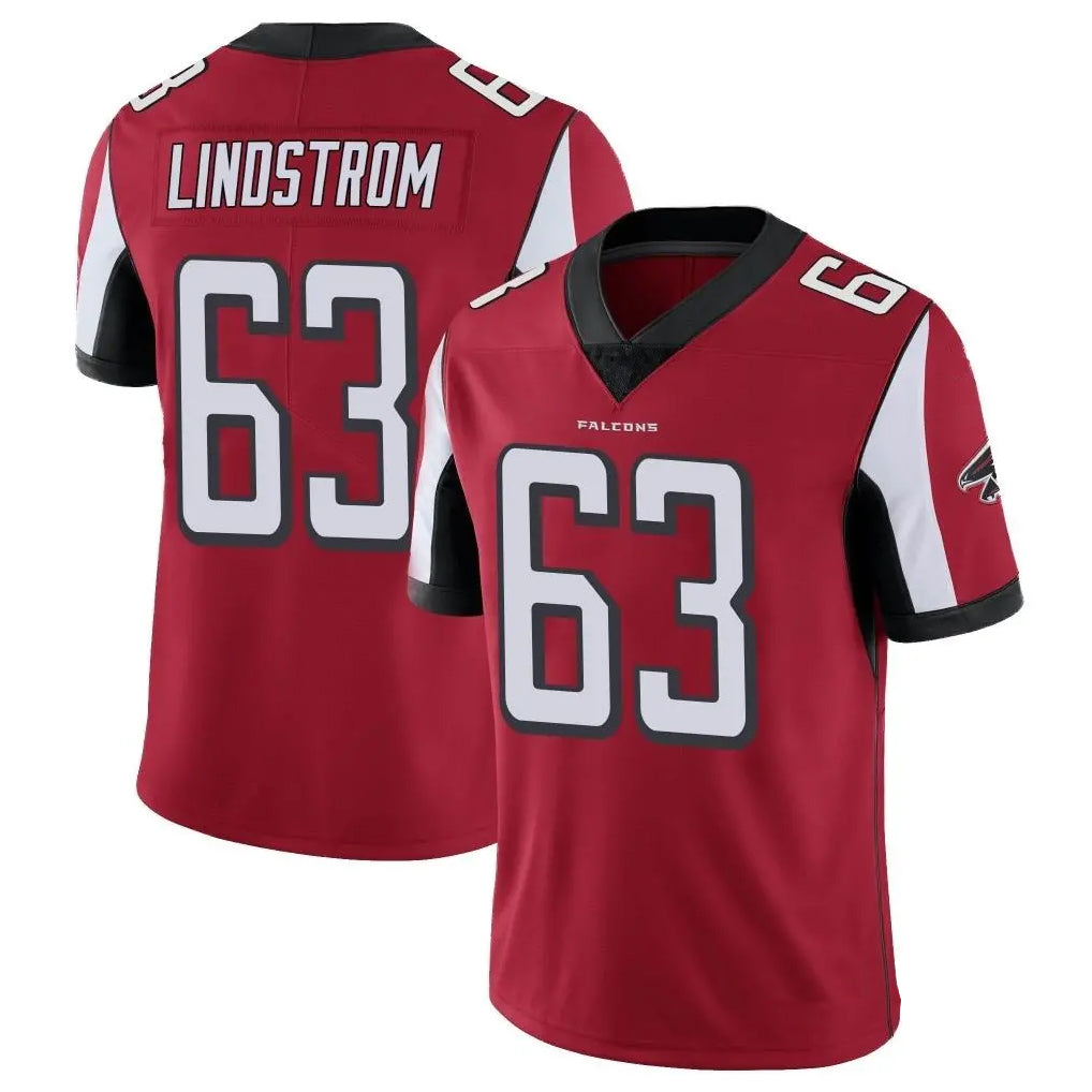 Parkc A.Falcons #63 Chris Lindstrom Player Red Color Vapor Untouchable Limited Home Game Stitched Jerseys