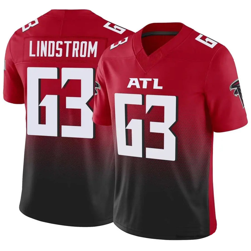 Parkc A.Falcons #63 Chris Lindstrom Player Red Vapor F.U.S.E. Limited Stitched Jerseys