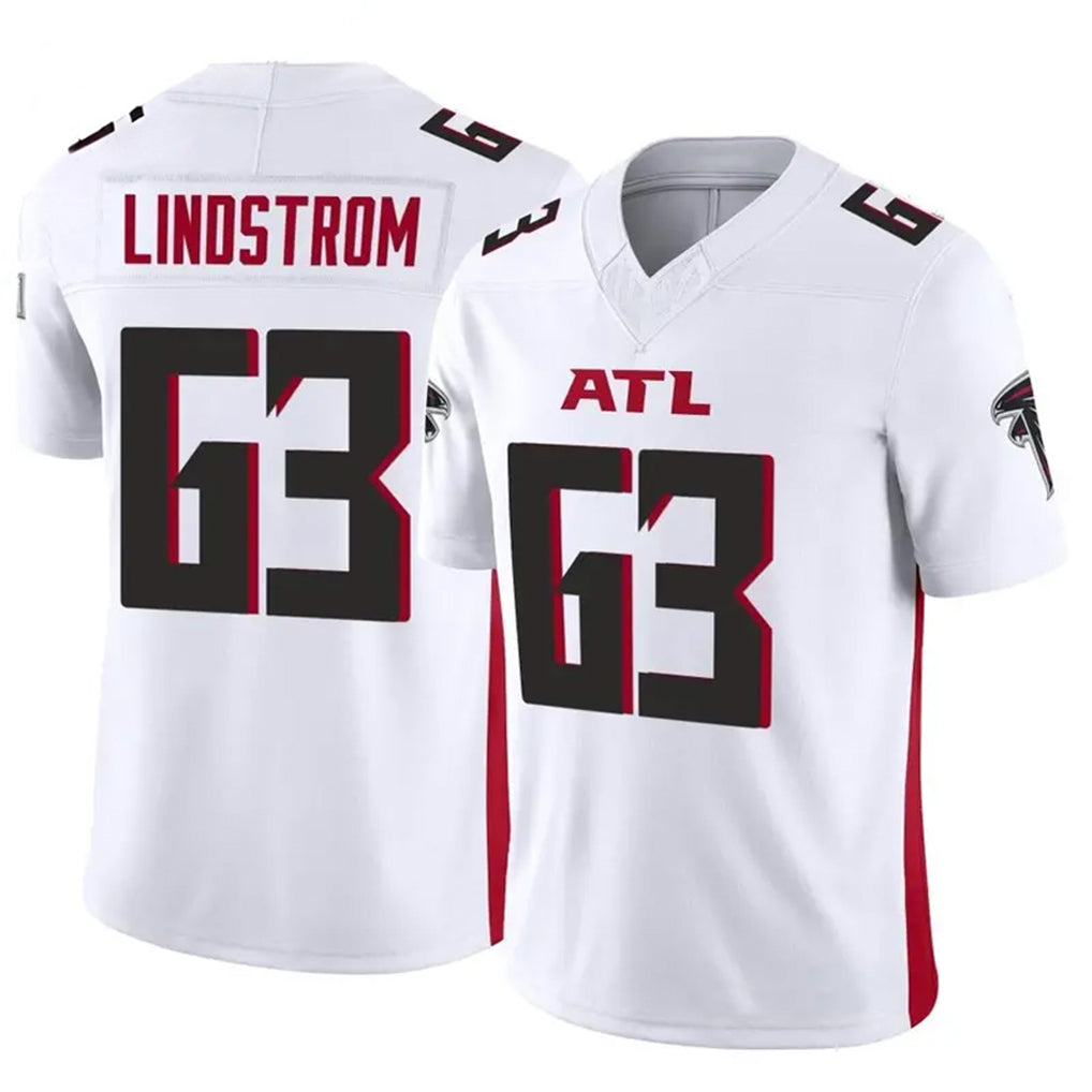 Parkc A.Falcons #63 Chris Lindstrom Player White Vapor F.U.S.E. Limited Elite Stitched Jerseys