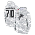 Parkc A.Falcons #70 Jake Matthews Player Arctic Camo Salute to Service Limited Hoodie Stitched Jerseys
