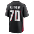 Parkc A.Falcons #70 Jake Matthews Player Black Home Game Stitched Jerseys