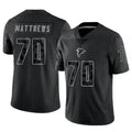 Parkc A.Falcons #70 Jake Matthews Player Black RFLCTV Limited Stitched Jerseys