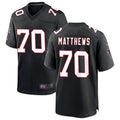 Parkc A.Falcons #70 Jake Matthews Player Black Throwback Game Stitched Jerseys