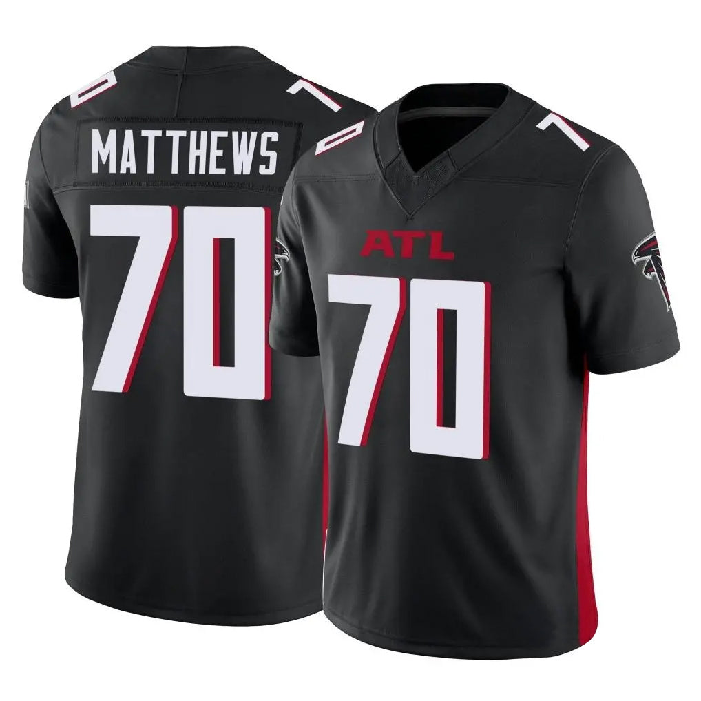 Parkc A.Falcons #70 Jake Matthews Player Black Vapor F.U.S.E. Limited Stitched Jerseys