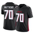 Parkc A.Falcons #70 Jake Matthews Player Black Vapor F.U.S.E. Limited Stitched Jerseys
