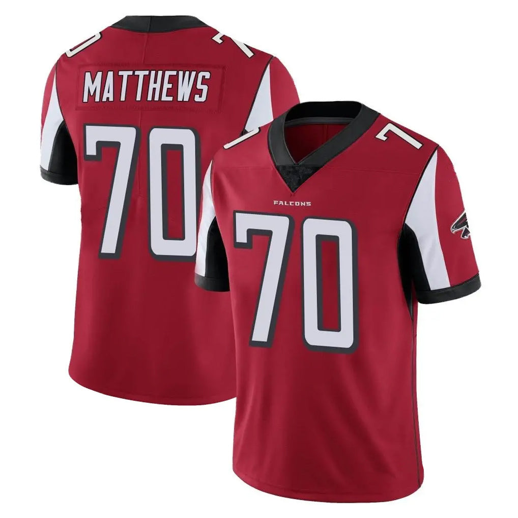 Parkc A.Falcons #70 Jake Matthews Player Red Color Vapor Untouchable Limited Home Game Stitched Jerseys