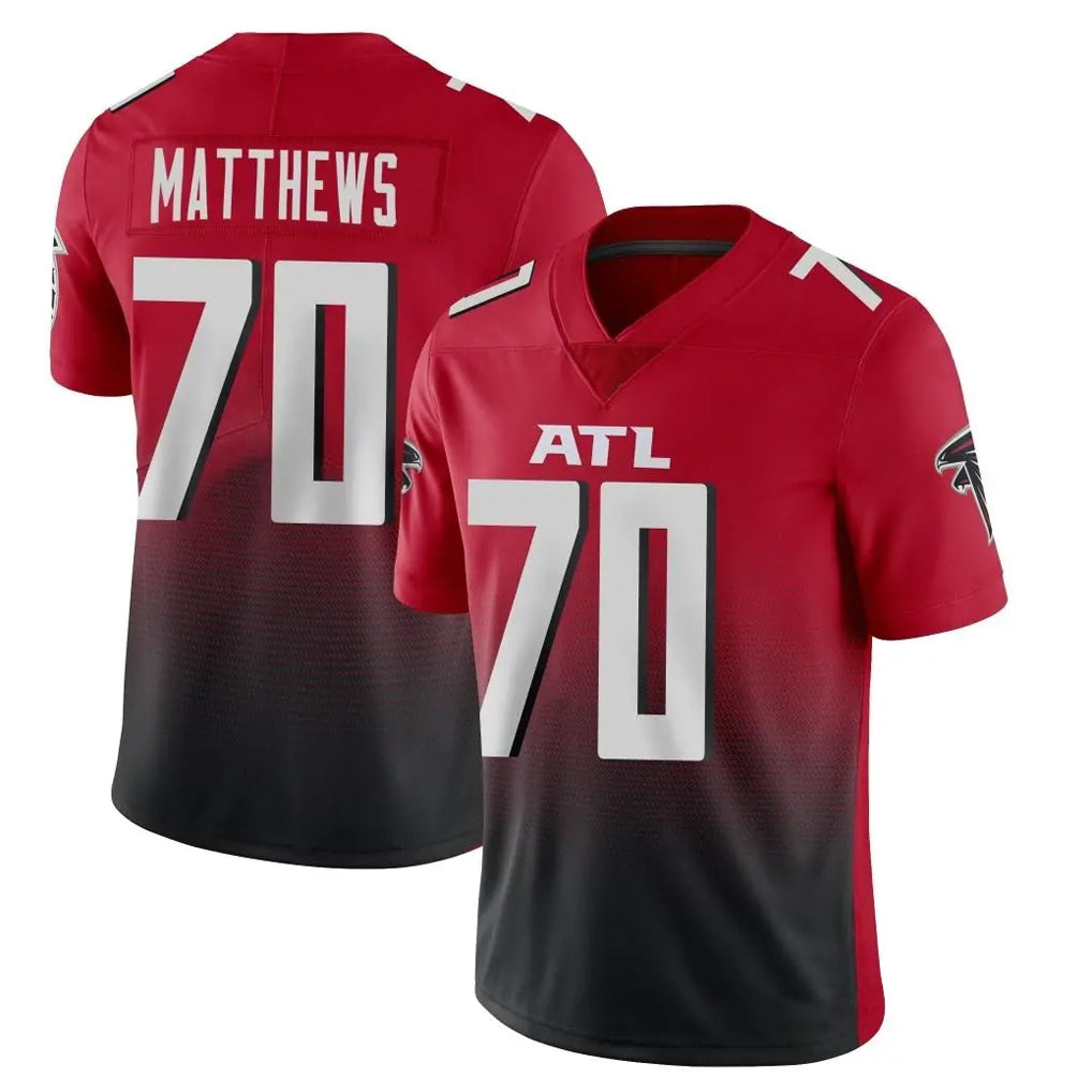 Parkc A.Falcons #70 Jake Matthews Player Red Vapor Untouchable Limited Home Game Stitched Jerseys