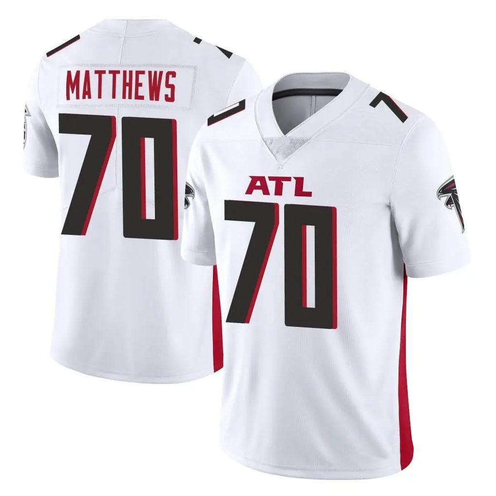 Parkc A.Falcons #70 Jake Matthews Player White Vapor Untouchable Limited Home Game Stitched Jerseys