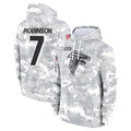Parkc A.Falcons #7 Bijan Robinson Player Camo Arctic Salute to Service Hoodies Limited Stitched Jerseys