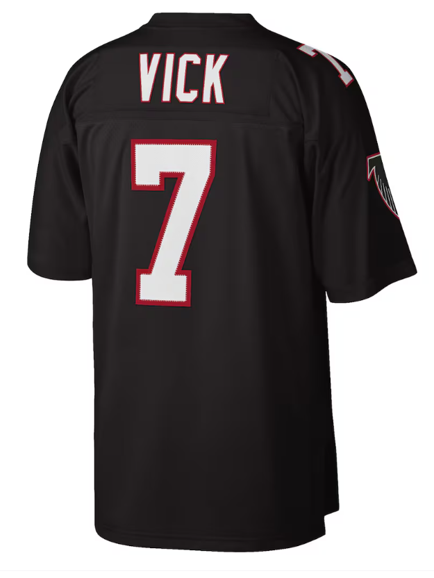 Parkc A.Falcons #7 Michael Vick Mitchell & Ness Black Big & Tall 2002 Retired Player Replica Jersey
