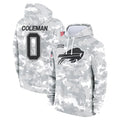 Parkc B.Bills #0 Keon Coleman Player Arctic Camo Salute to Service Hoodies Stitched Jerseys