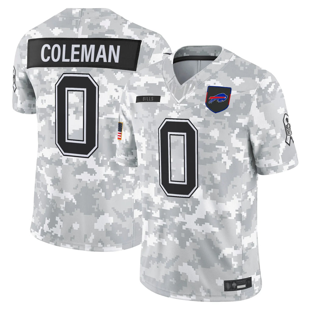 Parkc B.Bills #0 Keon Coleman Player Arctic Camo Salute to Service Limited Game Stitched Jerseys