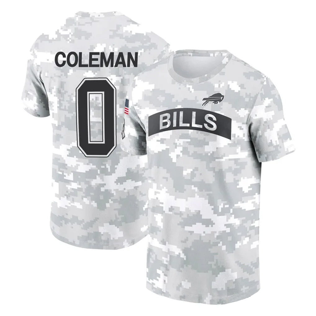 Parkc B.Bills #0 Keon Coleman Player Arctic Camo Salute to Service T-Shirt Hoodies Stitched Jerseys