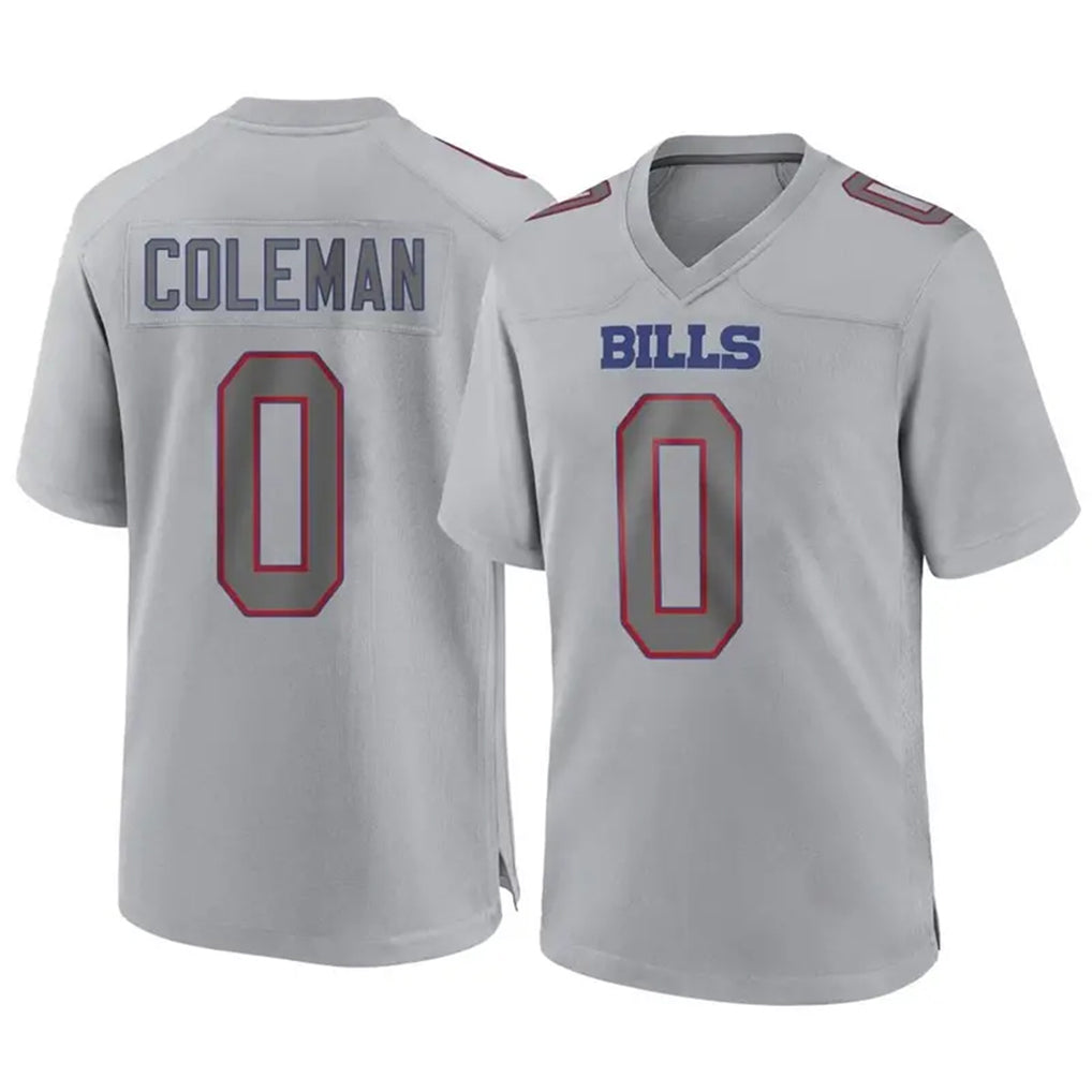 Parkc B.Bills #0 Keon Coleman Player Gray Home Game Stitched Jerseys