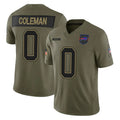 Parkc B.Bills #0 Keon Coleman Player Olive Salute To Service Limited Game Stitched Jerseys