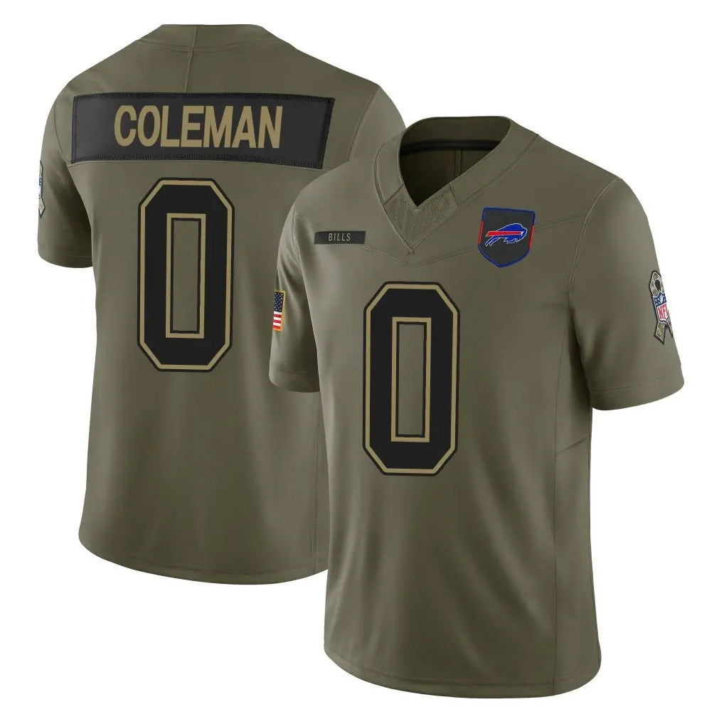 Parkc B.Bills #0 Keon Coleman Player Olive Salute To Service Limited Game Stitched Jerseys