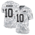 Parkc B.Bills #10 Khalil Shakir Player Arctic Camo Salute to Service Limited Stitched Jerseys