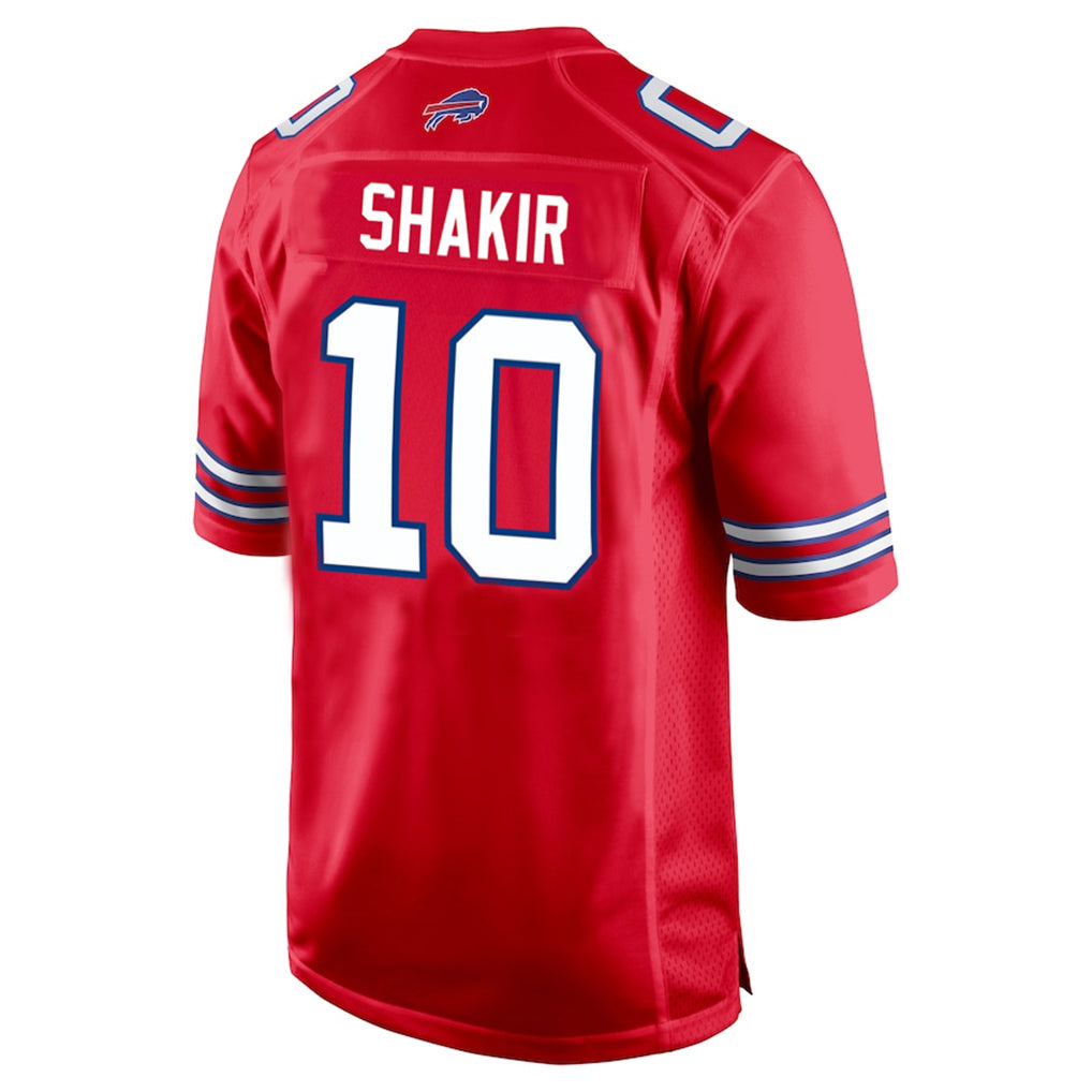 Parkc B.Bills #10 Khalil Shakir Player Red Home Game Stitched Jerseys