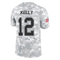 Parkc B.Bills #12 Jim Kelly Player Arctic Camo Salute to Service Limited Stitched Jerseys