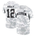 Parkc B.Bills #12 Jim Kelly Player Arctic Camo Salute to Service T-Shirt Hoodies Stitched Jerseys