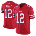 Parkc B.Bills #12 Jim Kelly Player Red Vapor Untouchable Limited Home Game Stitched Jerseys