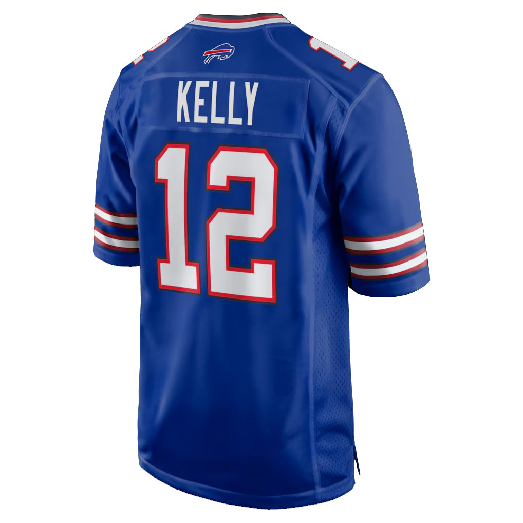 Parkc B.Bills #12 Jim Kelly Player Royal Home Game Stitched Jerseys