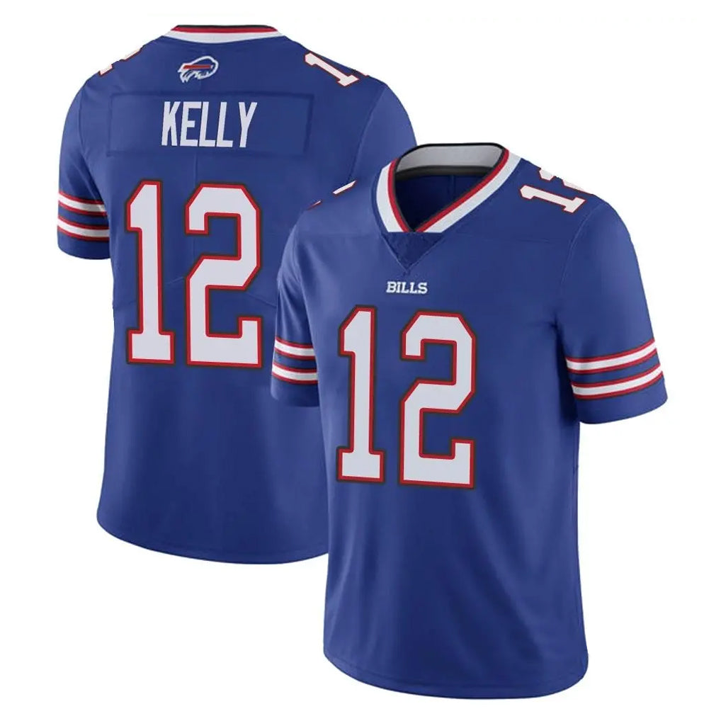 Parkc B.Bills #12 Jim Kelly Player Royal Vapor Untouchable Limited Stitched Jerseys
