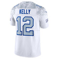 Parkc B.Bills #12 Jim Kelly Player White Rivalries Collection Limited Football Jerseys