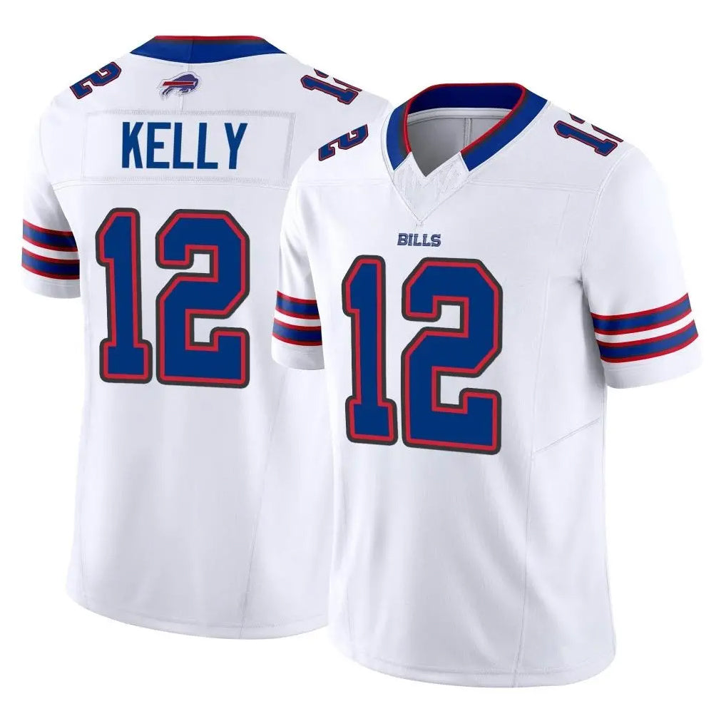 Parkc B.Bills #12 Jim Kelly Player White Vapor F.U.S.E. Limited Stitched Jerseys