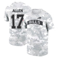 Parkc B.Bills #17 Josh Allen Player Arctic Camo Salute to Service T-Shirt Hoodies Stitched Jerseys